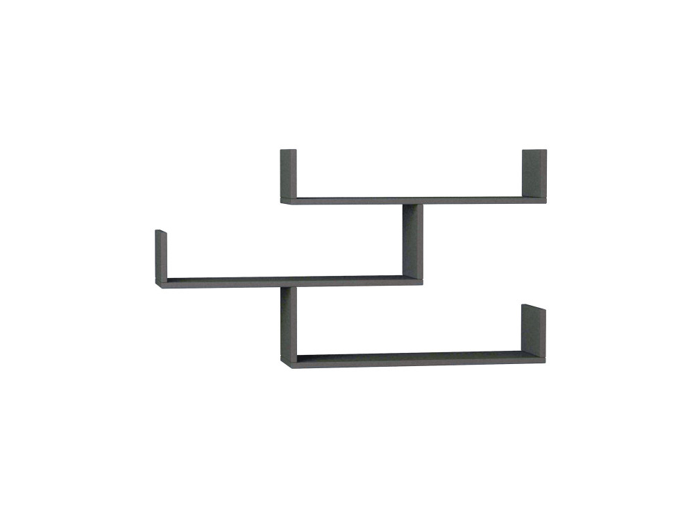 Étagère murale en bois "Tibet" - 120 x 22 x 67 cm - Anthracite