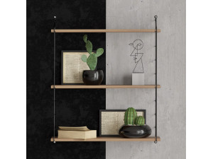 Étagère murale en bois "Armoni" - 72 x 20 x 85 cm - Noyer 2