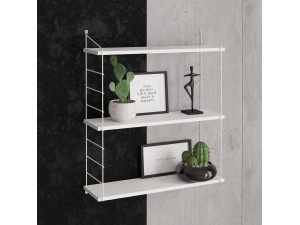 Étagère murale en bois "Armoni" - 72 x 20 x 85 cm - Blanc 2