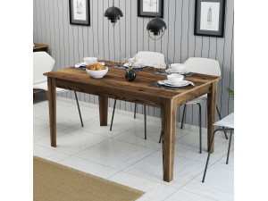 Table de repas en bois "Milan500" - 145 x 88 x 75 cm - Marron 2