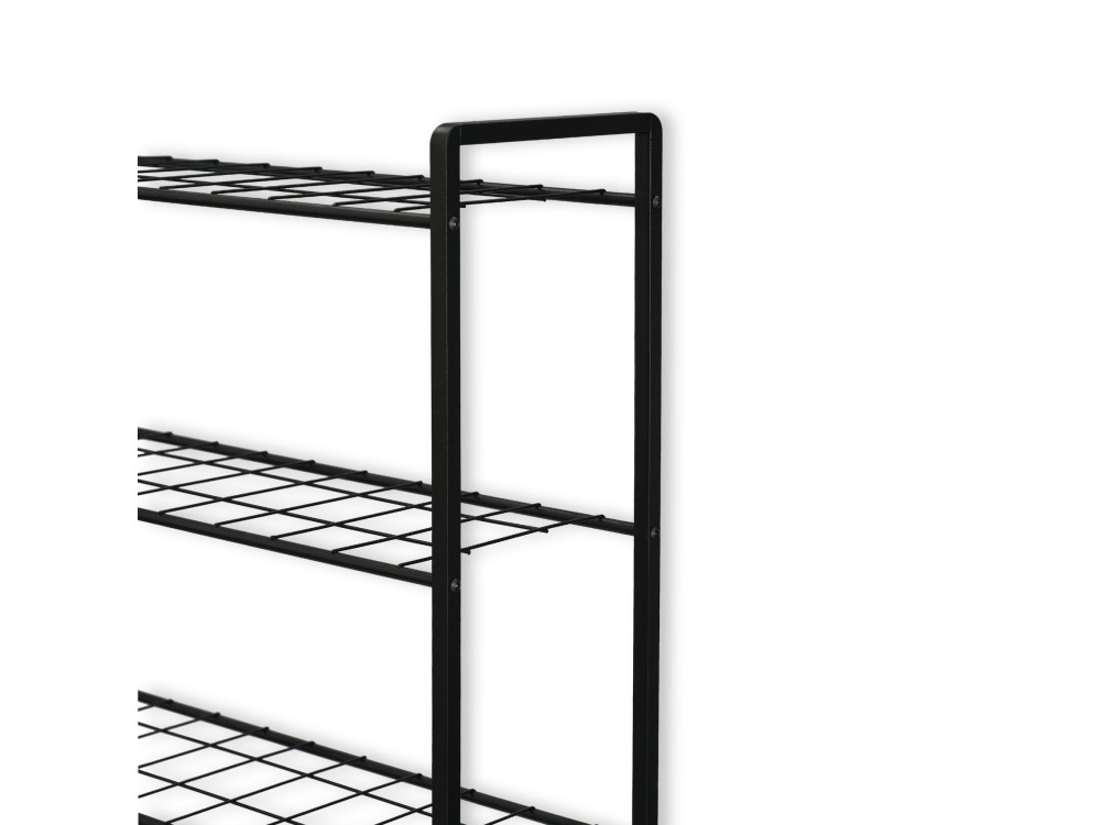 Meuble lave-linge en métal "Nigel" - 68 x 24 x 150 cm - Noir