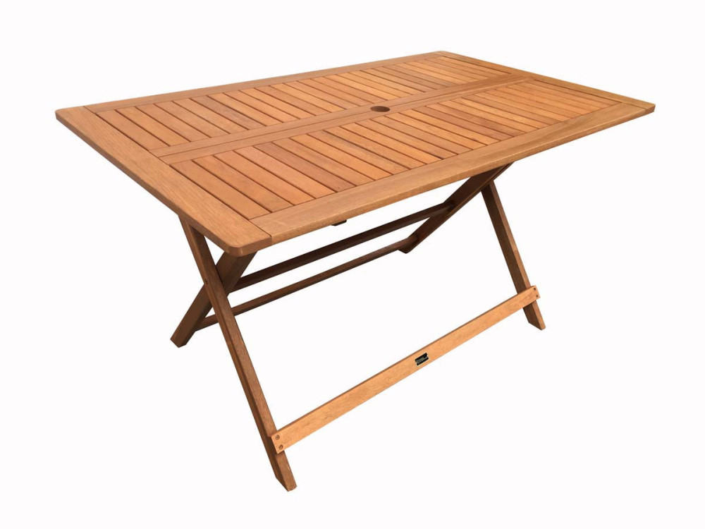 Table et chaises de jardin en bois exotique "Hongkong 4" - Maple - Marron clair