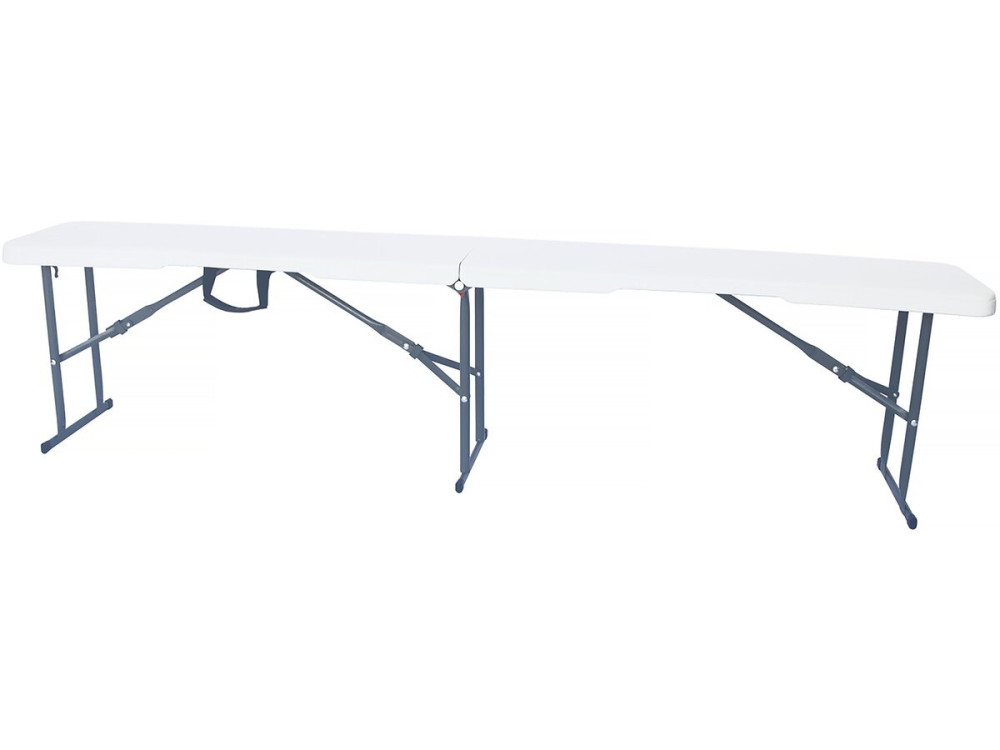 Ensemble Table de jardin pliante + 2 Bancs pliants " Foldy" - Blanc