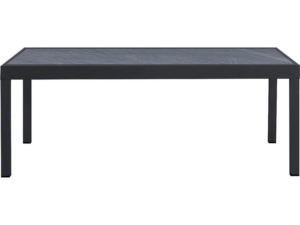 Table extensible et chaises de jardin en aluminium "Lagos" - 200/320 x 105 x 76 cm - 10 chaises - Gris clair