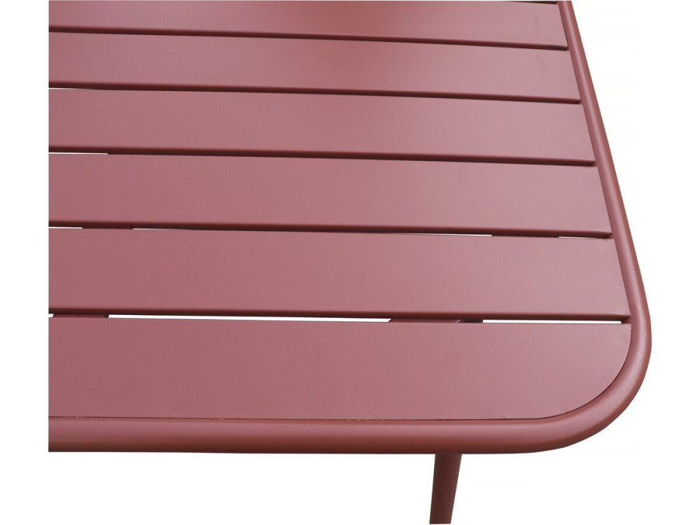 Table et chaises de jardin en métal "Bilbao" - 6 places - Terracotta