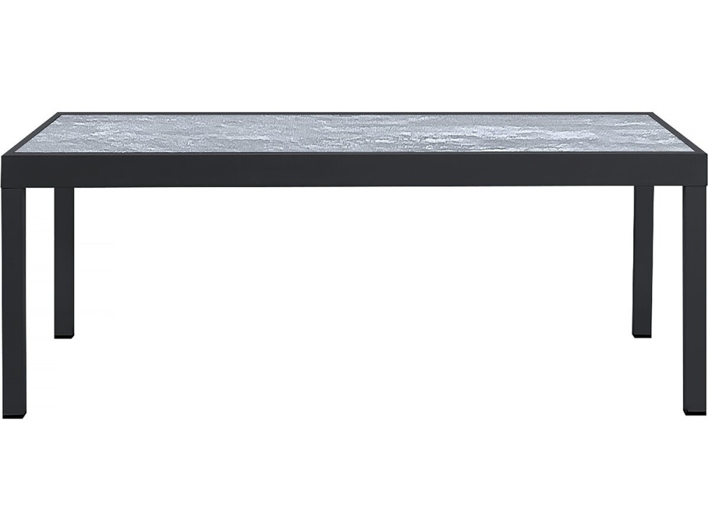 Table extensible et chaises de jardin en aluminium "Lagos" - 200/320 x 105 x 76 cm - Taupe - 12 places