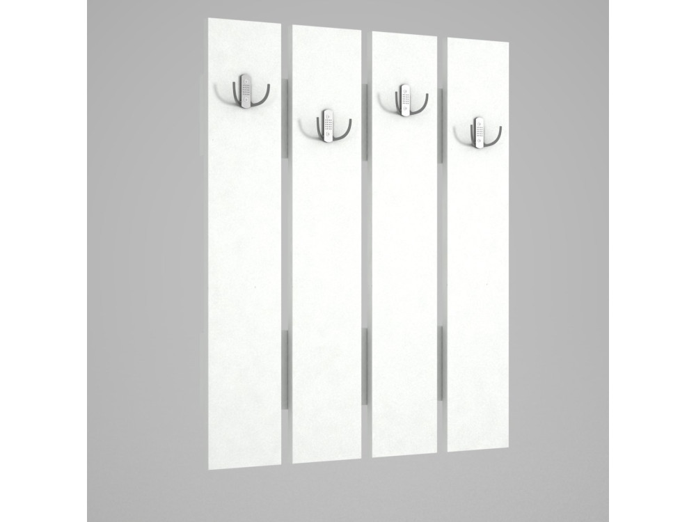 Porte-manteau mural en bois "Anita" - 64 x 3 x 80 cm - Blanc