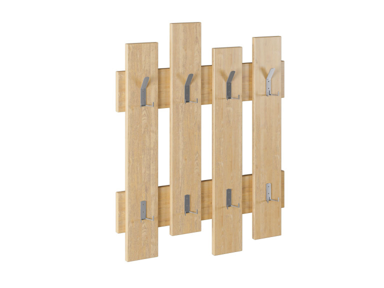 Porte manteau mural en bois "Wave" - 64 x 4 x 79 cm - Beige