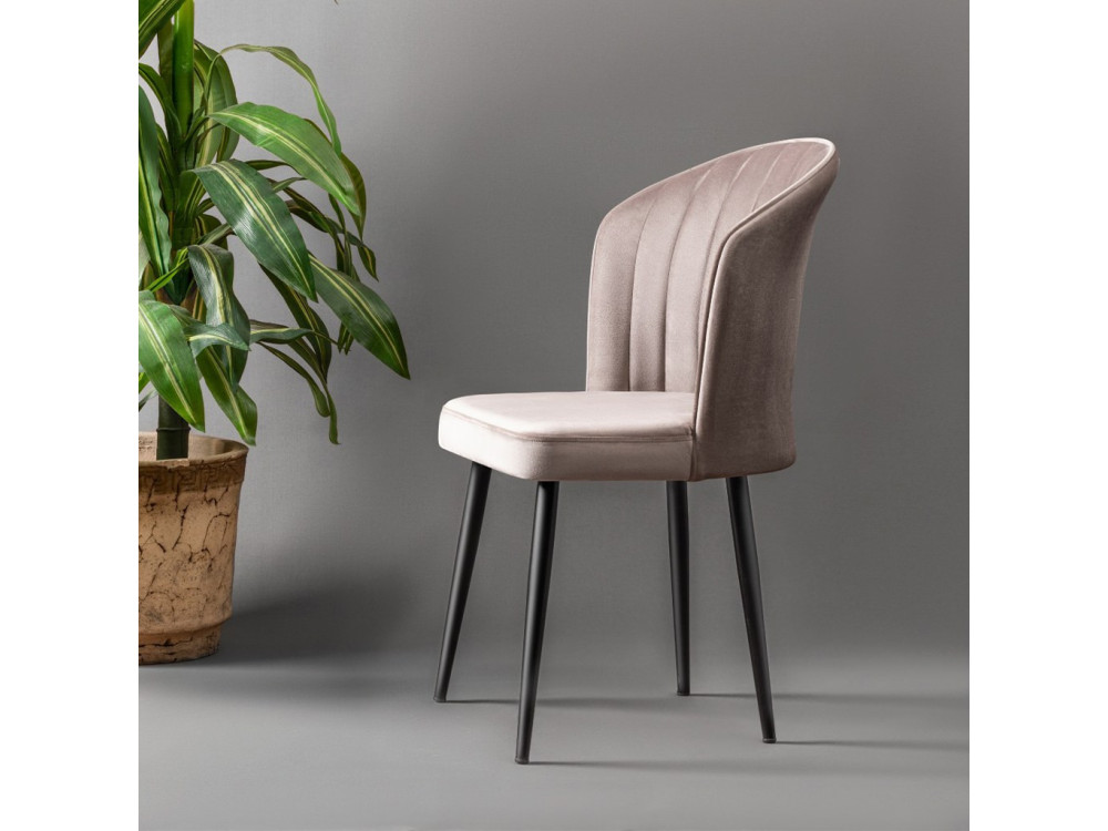 Ensemble de chaises (2 pièces) en bois "Rubi" - 52 x 42 x 85 cm - Cappuccino