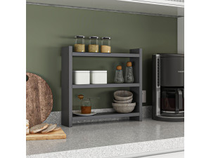 Étagère de cuisine en bois "Cosmic" - 44 x 10 x 40 cm - Gris anthracite 2