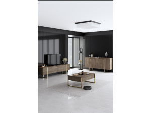 Ensemble de meubles de salon en bois "Luxe" - 160 x 35 x 80 cm - Marron 2