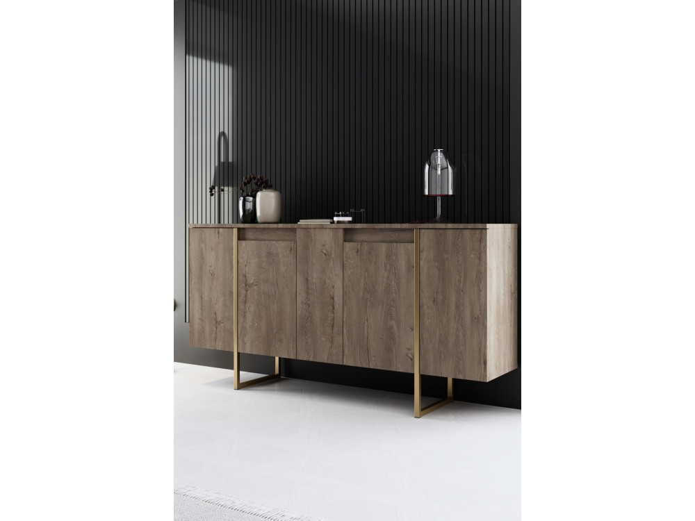 Ensemble de meubles de salon en bois "Luxe" - 160 x 35 x 80 cm - Marron