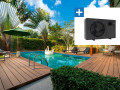 Piscine bois rectangle " Panama "- 6.20 x 4.10 x 1.45 m + Pompe à chaleur 6 kw/h inverter "PowerLine by Hayward" - Noir