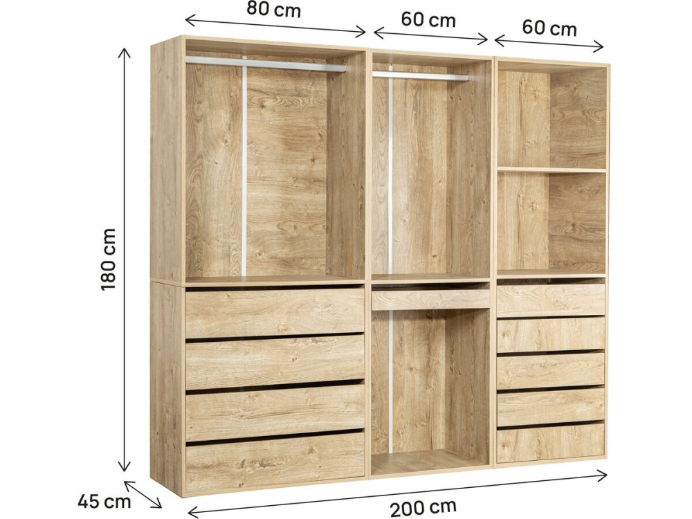 Kit dressing " Opéra " modulable - 3 éléments - Beige