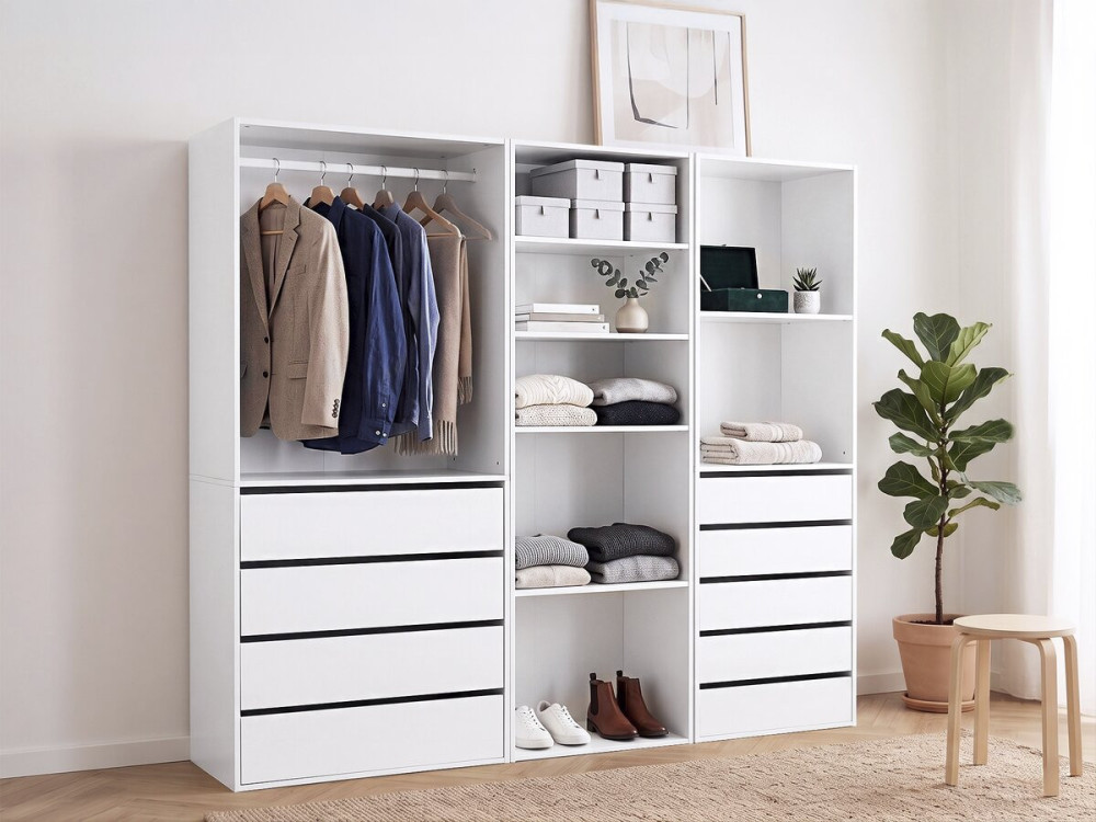 Kit dressing " Opéra " modulable - 3 éléments - Blanc