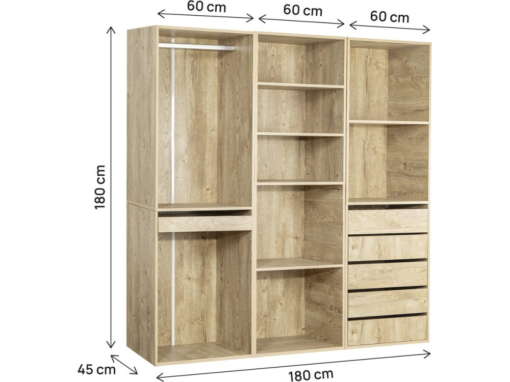 Kit dressing " Opéra " modulable - 3 éléments - Beige
