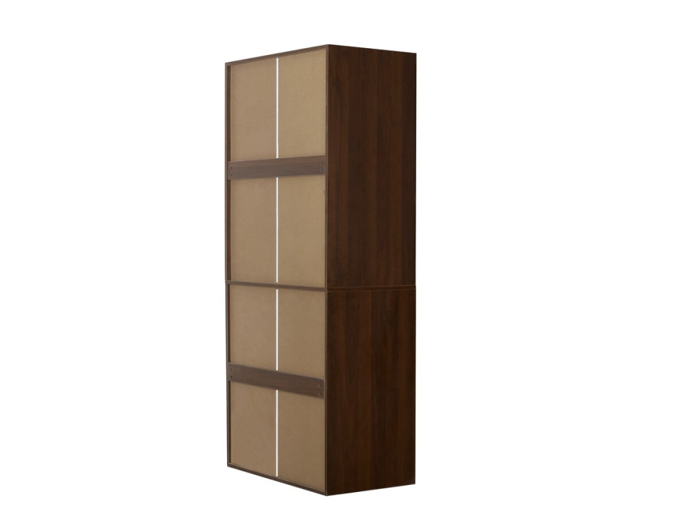 Kit dressing modulable avec penderie, tiroirs et rangements "Opéra" - 2 éléments - Marron