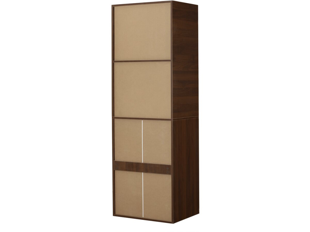 Kit dressing modulable avec penderie, 4 tiroirs et 5 étagères  "Opéra" - 2 éléments - Marron