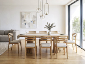 Table à manger extensible en bois "Sylva" - 120/200 cm - 4 à 8 places - Marron 2