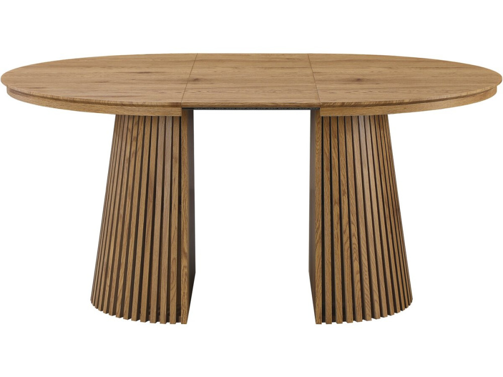Table à manger extensible en bois "Sylva" - 120/200 cm - 4 à 8 places - Marron