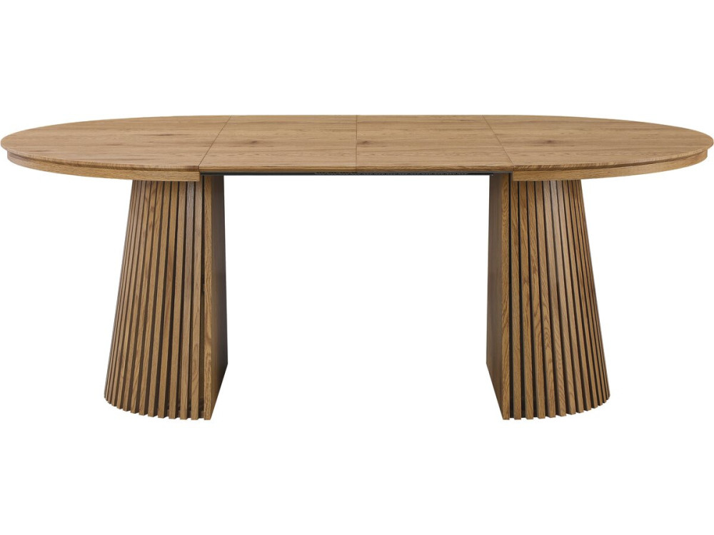 Table à manger extensible en bois "Sylva" - 120/200 cm - 4 à 8 places - Marron