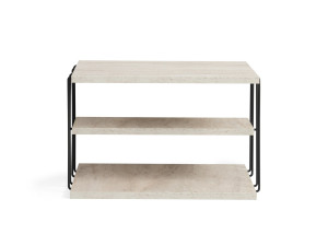 table d'appoint en bois "Lifon" - 50 x 40 x 33 cm - Travertin