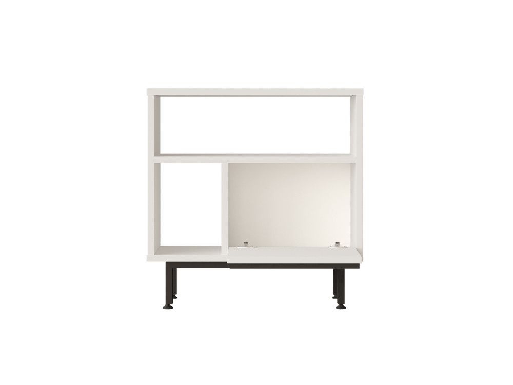 Table d'appoint en bois "Calvin" - 60 x 25 x 60 cm - Blanc