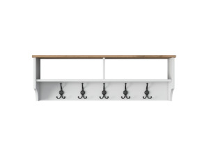 Porte-manteau en bois "Pino" - 120 x 22 x 37 cm - Blanc