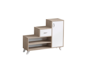 Meuble à chaussures en bois "Retro" - 90 x 33 x 77 cm - Beige