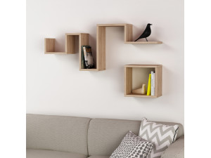 Étagère murale en bois "Follow" - 116 x 20 x 45 cm - Marron 2