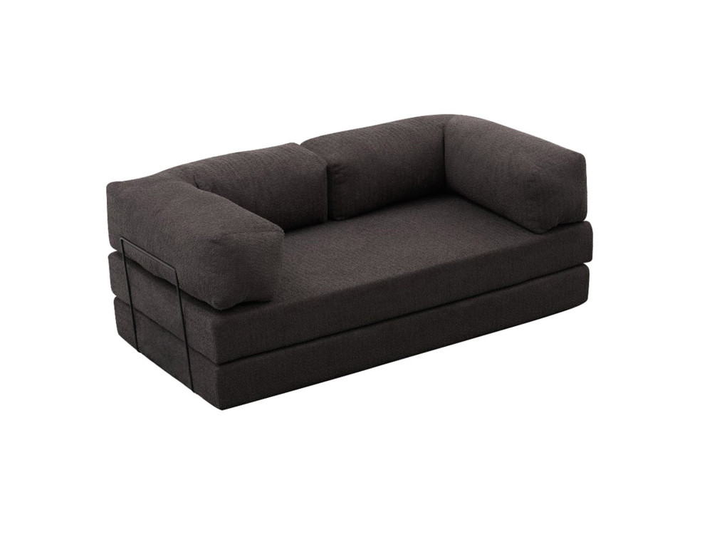 Canapé 3 places en tissu "Comfort" - 190 x 95 x 75 cm - Gris anthracite