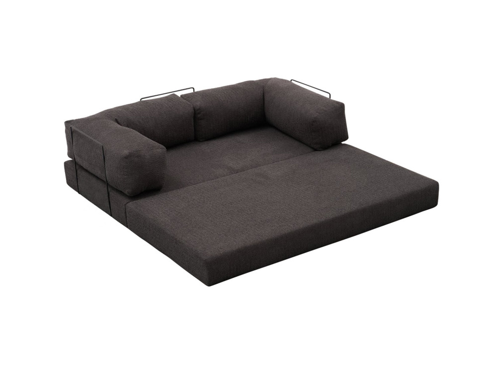 Canapé 3 places en tissu "Comfort" - 190 x 95 x 75 cm - Gris anthracite