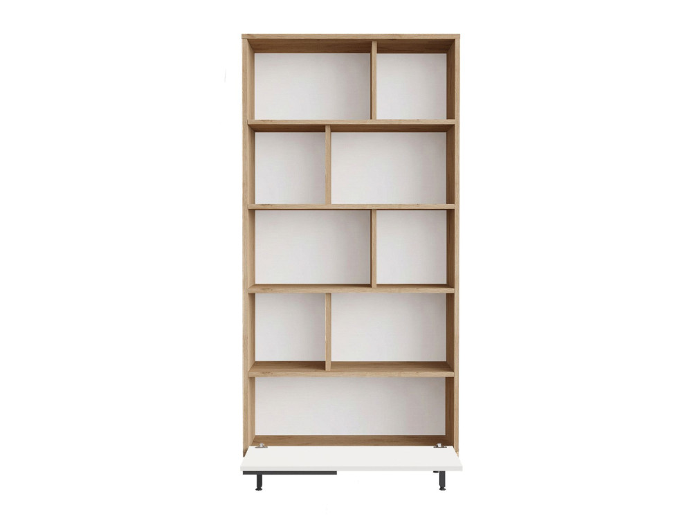 Bibliothèque en bois "ON4-SW" - 84 x 30 x 176 cm - Blanc