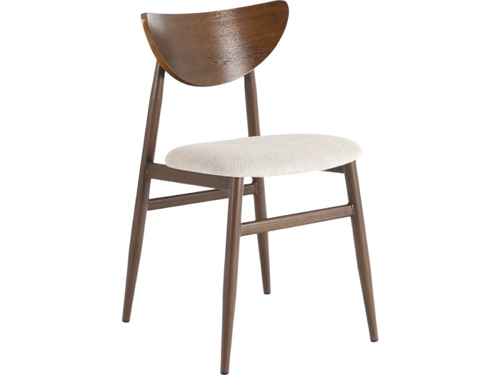 Chaise de salle a manger style scandinave en bois "Lumbra" - Marron