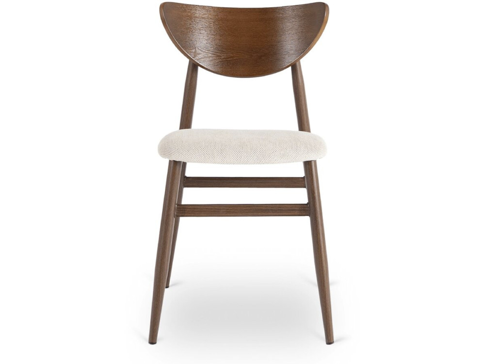 Chaise de salle a manger style scandinave en bois "Lumbra" - Marron