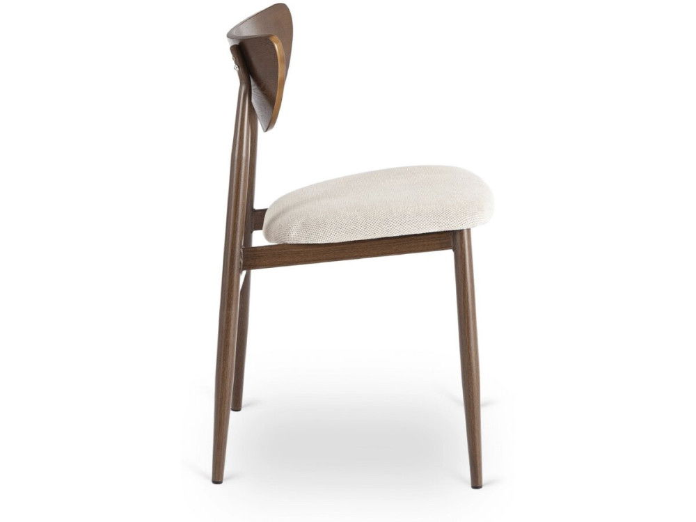 Chaise de salle a manger style scandinave en bois "Lumbra" - Marron