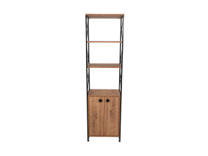 Bibliothèque en bois "Tervel" - 49 x 30 x 180 cm - Marron