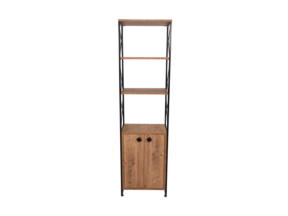 Bibliothèque en bois "Tervel" - 49 x 30 x 180 cm - Marron