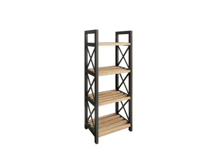 Étagère multifonctionnelle en bois "Mini" - 23 x 18 x 64 cm - Noir