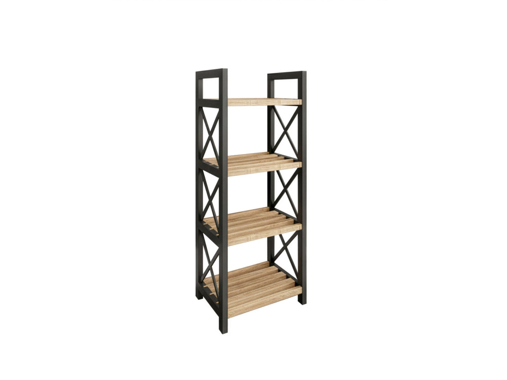 Étagère multifonctionnelle en bois "Mini" - 23 x 18 x 64 cm - Noir