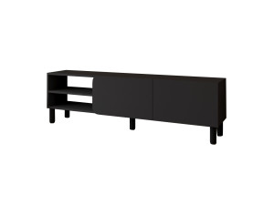 Meuble TV en bois "River" - 150 x 31.4 x 48.2 cm - Anthracite