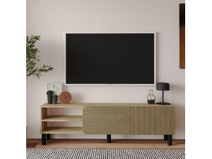 Meuble TV en bois "River" - 150 x 31 x 48 cm - Beige 2