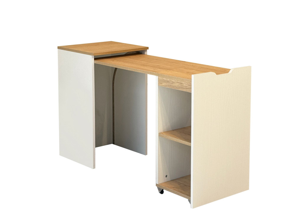 Bureau en bois "Modulo" - 97 x 47 x 75 cm - Beige