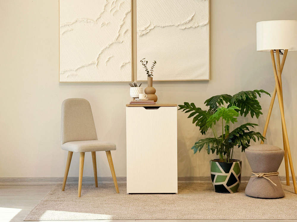 Bureau en bois "Modulo" - 97 x 47 x 75 cm - Beige