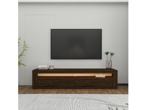 Meuble TV en bois "Bati" - 150 x 36 x 46 cm - Marron 2
