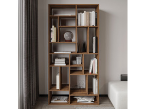 Bibliothèque en bois "Nicola" - 90 x 30 x 180 cm - Marron 2