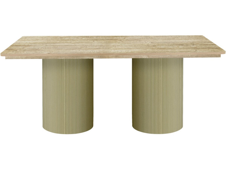 Table à manger ovale en bois "Zénith" - 180 cm - 8 places - Beige