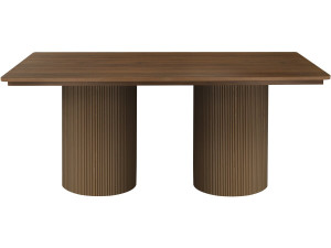Table à manger ovale en bois "Zénith" - 180 cm - 8 places - Marron