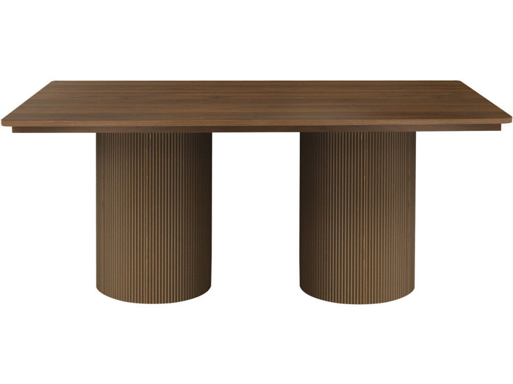 Table à manger ovale en bois "Zénith" - 180 cm - 8 places - Marron