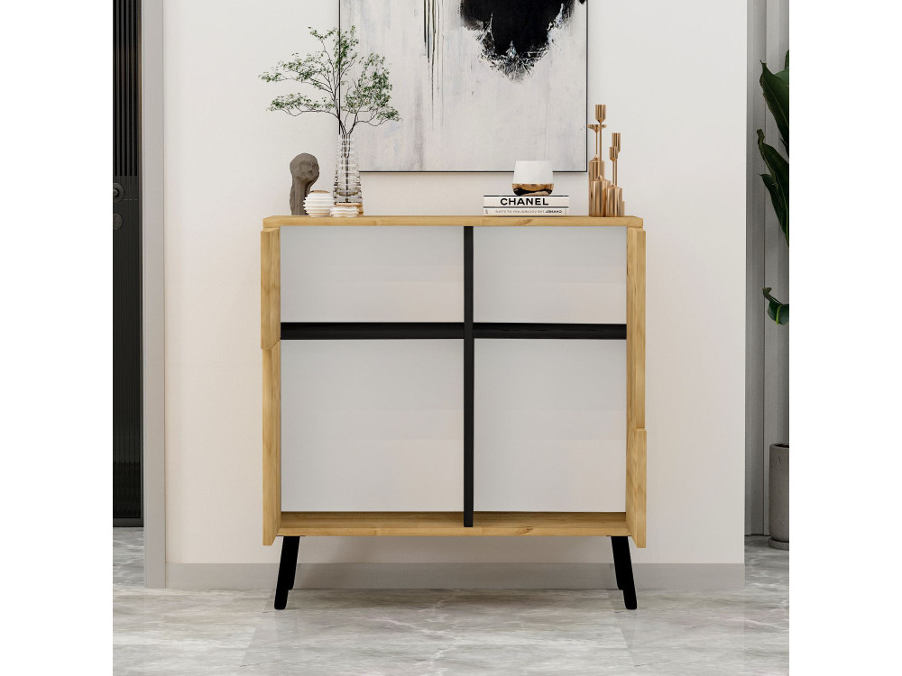 Buffet en bois "Darien" - 76 x 35 x 79 cm - Beige